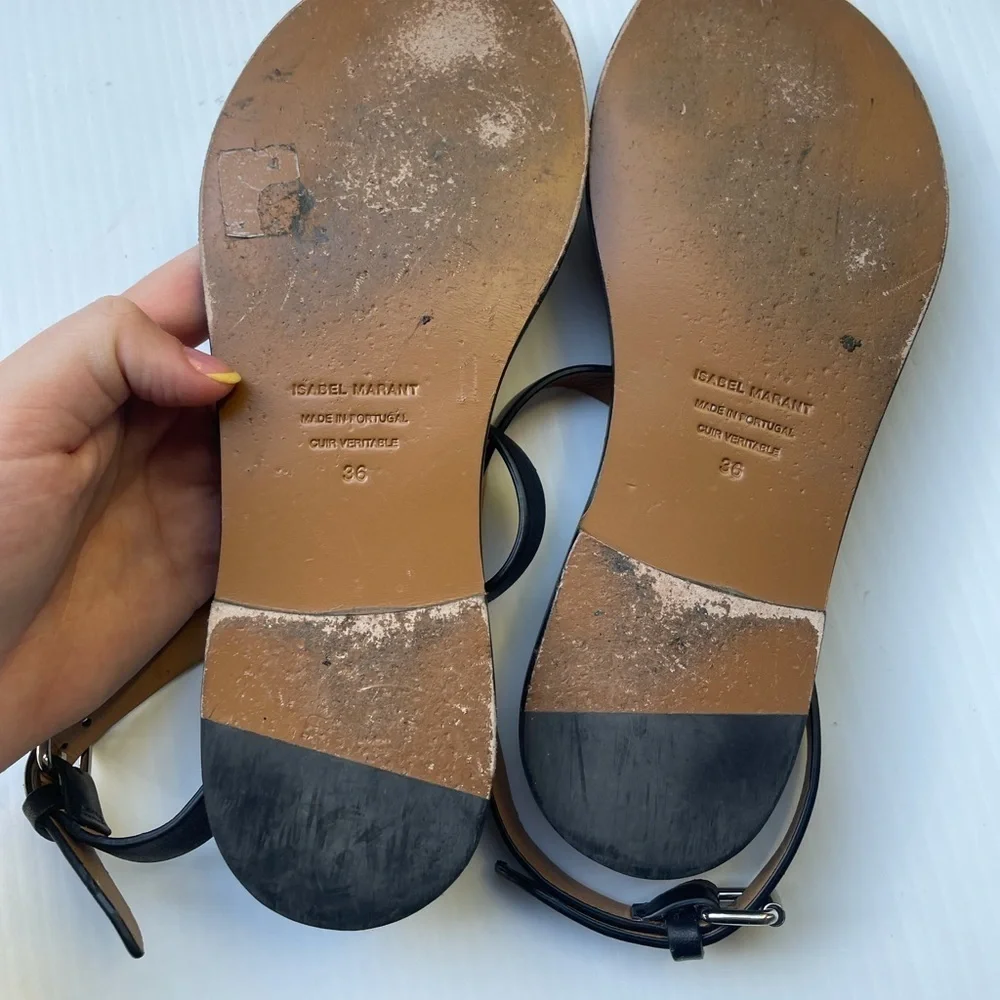 ISABEL MARANT Eldory embellished leather sandals